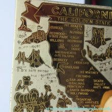 Load image into Gallery viewer, Vintage California Souvenir Map of State 1950s Powder Compact
