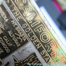 Load image into Gallery viewer, Vintage California Souvenir Map of State 1950s Powder Compact
