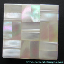 Load image into Gallery viewer, Miniature Square Powder Compact with Mother of Pearl Lid
