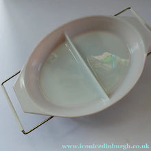 Load image into Gallery viewer, Pyrex Casserole Dish and Stand Pink Daisy 1950s Original Box
