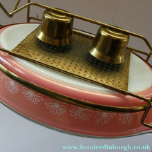 Load image into Gallery viewer, Pyrex Casserole Dish and Stand Pink Daisy 1950s Original Box
