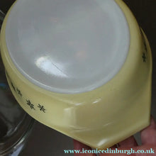 Load image into Gallery viewer, 1950s Vintage PYREX GAEITY Oval Divided Lidded Serving Dish Gaiety YELLOW SNOWFLAKE
