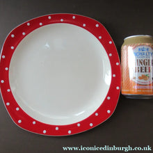 Load image into Gallery viewer, 1950s Red Domino Midwinter Stylecraft Dinner Plate
