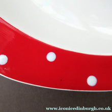 Load image into Gallery viewer, 1950s Red Domino Midwinter Stylecraft Dinner Plate
