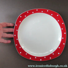 Load image into Gallery viewer, 1950s Red Domino Midwinter Stylecraft Dinner Plate
