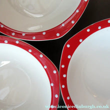 Load image into Gallery viewer, 1950s Red Domino Stylecraft Pudding Bowls

