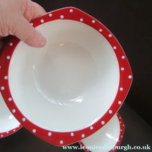 Load image into Gallery viewer, 1950s Red Domino Stylecraft Pudding Bowls
