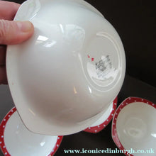 Load image into Gallery viewer, 1950s Red Domino Stylecraft Pudding Bowls
