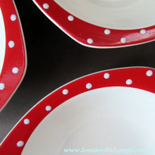 Load image into Gallery viewer, 1950s Red Domino Stylecraft Pudding Bowls
