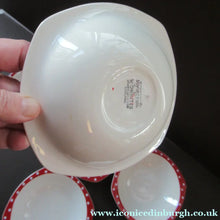 Load image into Gallery viewer, 1950s Red Domino Midwinter Stylecraft Pudding Bowl

