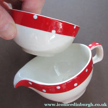 Load image into Gallery viewer, Red Domino Midwinter Lord Nelson Milk Jug and Sugar Bowl
