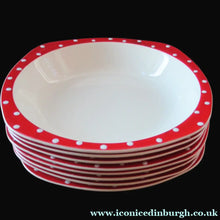 Load image into Gallery viewer, 1950s Red Domino Midwinter Stylecraft Soup Bowl
