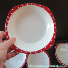 Load image into Gallery viewer, 1950s Red Domino Midwinter Stylecraft Soup Bowl
