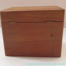 Load image into Gallery viewer, 1950s Wooden Card Box for Recipes Rooster Design
