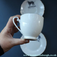 Load image into Gallery viewer, 1950s Vintage Royal Grafton TRIO with BEDLINGTON TERRIER Decoration (Cup, Saucer and Side Plate). FOUR AVAILABLE
