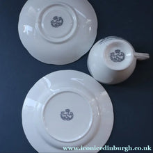 Load image into Gallery viewer, 1950s Vintage Royal Grafton TRIO with BEDLINGTON TERRIER Decoration (Cup, Saucer and Side Plate). FOUR AVAILABLE
