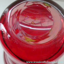 Load image into Gallery viewer, 1950s Ruby Red WHITEFRIARS LARGE Trail Vase. 8 Inches in height
