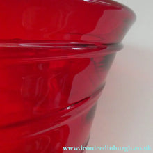 Load image into Gallery viewer, 1950s Ruby Red WHITEFRIARS LARGE Trail Vase. 8 Inches in height
