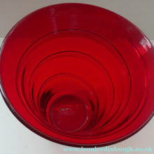 Load image into Gallery viewer, 1950s Ruby Red WHITEFRIARS LARGE Trail Vase. 8 Inches in height
