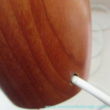 Load image into Gallery viewer, Vintage 1960s Turned Solid Teak Table Lamp
