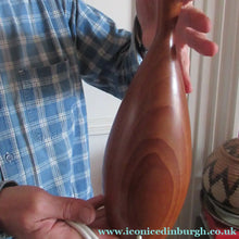 Load image into Gallery viewer, Vintage 1960s Turned Solid Teak Table Lamp
