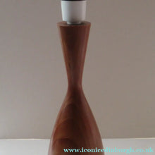 Load image into Gallery viewer, Vintage 1960s Turned Solid Teak Table Lamp
