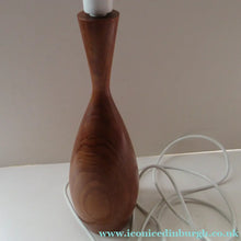 Load image into Gallery viewer, Vintage 1960s Turned Solid Teak Table Lamp
