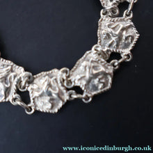 Load image into Gallery viewer, 1950s Scottish Silver Bracelet by Robert Allison. Nine Rampant Lion Panels. All Hallmarked - Scottish Silver Jewellery
