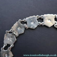 Load image into Gallery viewer, 1950s Scottish Silver Bracelet by Robert Allison. Nine Rampant Lion Panels. All Hallmarked - Scottish Silver Jewellery
