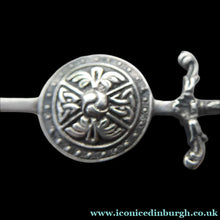 Load image into Gallery viewer, Vintage 1936 Edinburgh Hallmarked Celtic Brooch with Viking Ship. James Ness &amp; Son
