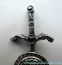 Load image into Gallery viewer, Vintage 1936 Edinburgh Hallmarked Celtic Brooch with Viking Ship. James Ness &amp; Son
