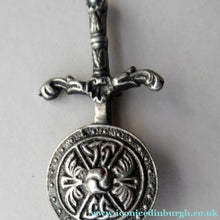 Load image into Gallery viewer, Vintage 1936 Edinburgh Hallmarked Celtic Brooch with Viking Ship. James Ness &amp; Son
