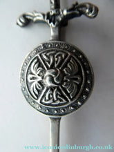 Load image into Gallery viewer, Vintage 1936 Edinburgh Hallmarked Celtic Brooch with Viking Ship. James Ness &amp; Son
