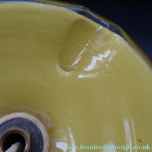 Load image into Gallery viewer, 1950s Scottish VASART Glass Tulip Lamp in Eye-Catching Yellow Shade with Tutti Frutti &amp; Black Flecks. WORKING
