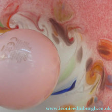 Load image into Gallery viewer, 1950s Scottish VASART Glass Tulip Lamp in Lilac Grey and Mottled Rose Pink Colours. WORKING
