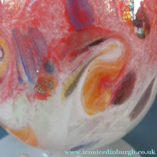 Load image into Gallery viewer, 1950s Scottish VASART Glass Tulip Lamp in Lilac Grey and Mottled Rose Pink Colours. WORKING
