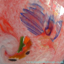 Load image into Gallery viewer, 1950s Scottish VASART Glass Tulip Lamp in Lilac Grey and Mottled Rose Pink Colours. WORKING

