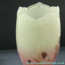 Load image into Gallery viewer, 1950s Scottish VASART Glass Tulip Lamp in Pastel Pink and Peppermint Shades. WORKING
