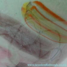 Load image into Gallery viewer, 1950s Scottish VASART Glass Tulip Lamp in Pastel Pink and Peppermint Shades. WORKING
