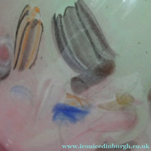 Load image into Gallery viewer, 1950s Scottish VASART Glass Tulip Lamp in Pastel Pink and Peppermint Shades. WORKING
