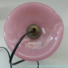 Load image into Gallery viewer, 1950s Scottish VASART Glass Tulip Lamp in Pastel Pink and Peppermint Shades. WORKING
