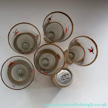 Load image into Gallery viewer, 1950s. Set of FIVE Good Quality Tall Schooners or Beer Glasses with Skaters
