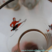 Load image into Gallery viewer, 1950s. Set of FIVE Good Quality Tall Schooners or Beer Glasses with Skaters

