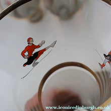 Load image into Gallery viewer, 1950s. Set of FIVE Good Quality Tall Schooners or Beer Glasses with Skaters
