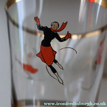 Load image into Gallery viewer, 1950s. Set of FIVE Good Quality Tall Schooners or Beer Glasses with Skaters

