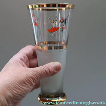 Load image into Gallery viewer, 1950s. Set of FIVE Good Quality Tall Schooners or Beer Glasses with Skaters
