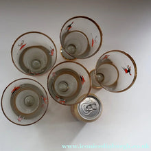 Load image into Gallery viewer, 1950s. Set of FIVE Good Quality Tall Schooners or Beer Glasses with Skaters
