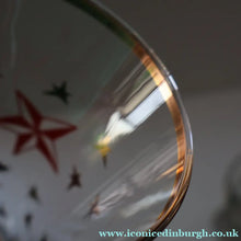Load image into Gallery viewer, 1950s. Set of SIX Matching Tall Schooners or Beer Glasses with Coloured Star Pattern
