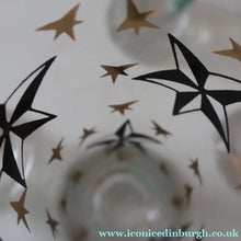 Load image into Gallery viewer, 1950s. Set of SIX Matching Tall Schooners or Beer Glasses with Coloured Star Pattern
