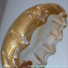 Load image into Gallery viewer, PAIR of Small 1950s Barovier &amp; Toso MURANO 'Cordonato d'Oro' gold leaf glass bowls
